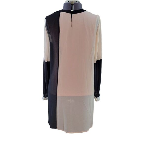 CalvināKleināPinkĀ ColorāBlockāLongāSleeveāBlouseāSzāM - Picture 3 of 13